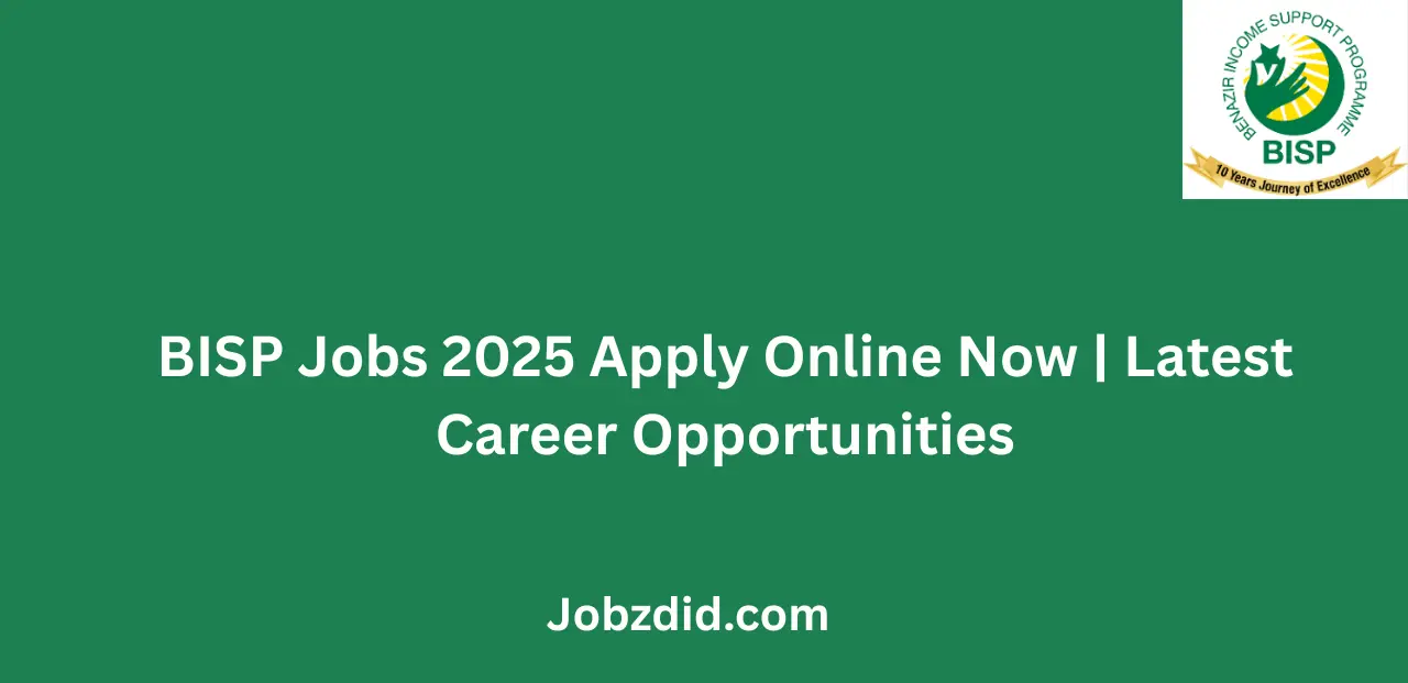 BISP Jobs 2025 Apply Online Now Latest Career Opportunities