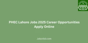 PHEC Lahore Jobs 2025 Career Opportunities Apply Online
