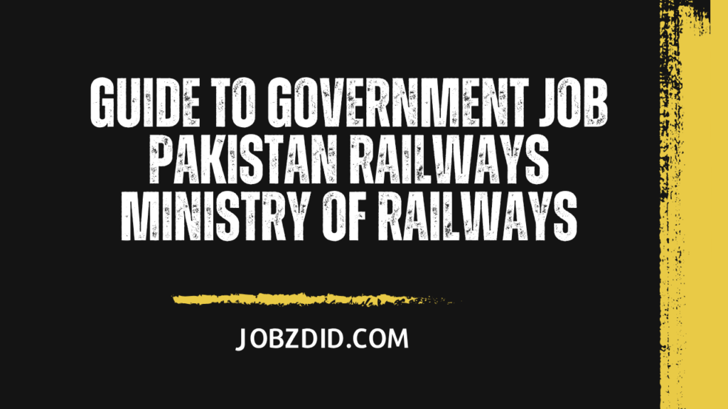 Government Job Pakistan Railways Ministry