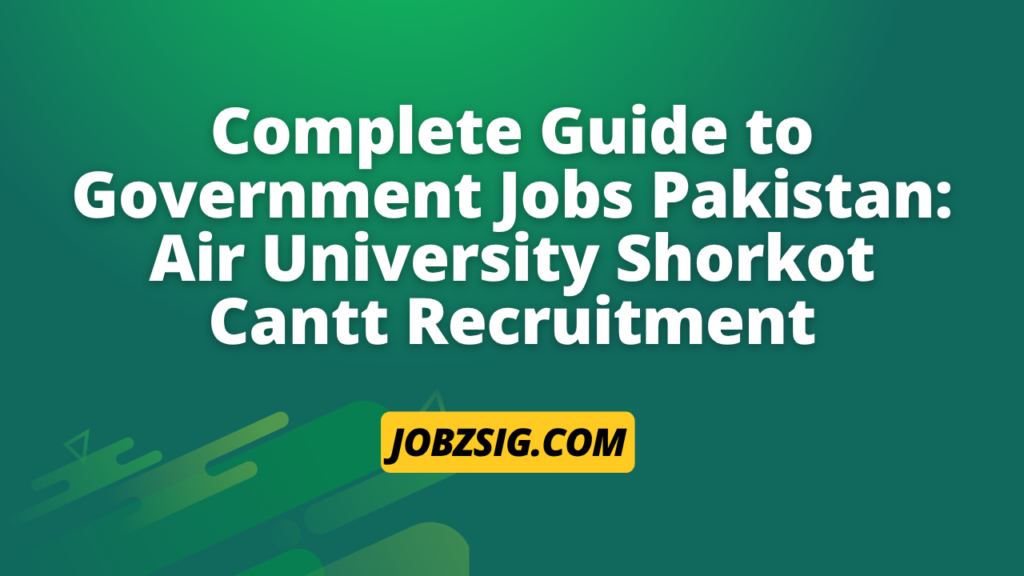 Government Job Pakistan