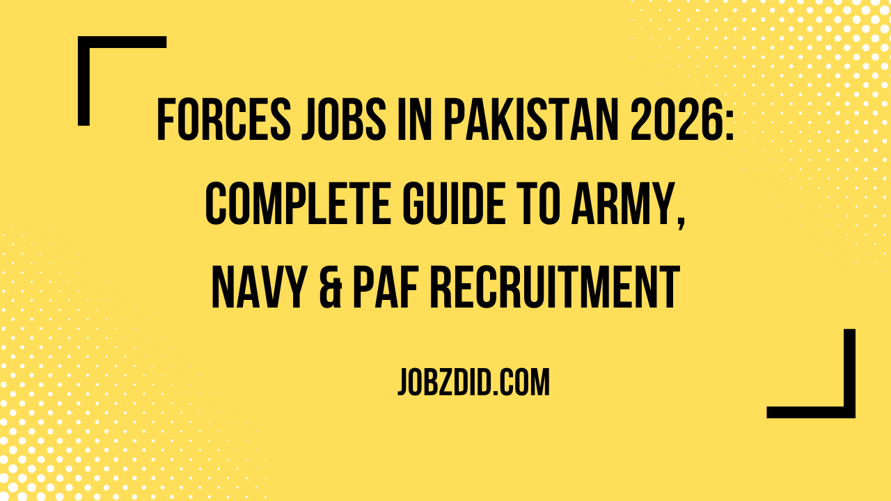 Forces Jobs in Pakistan 2026: Complete Guide to Army, Navy & PAF Recruitment
